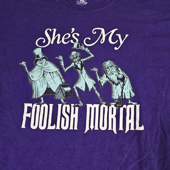Disney Shes My Foolish Mortal Purple T-Shirt XXL 100% Cotton Authentic Original - Picture 3 of 5
